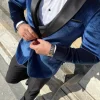 Blauw velours smoking
