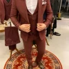 Bordeaux rood trouwpak
