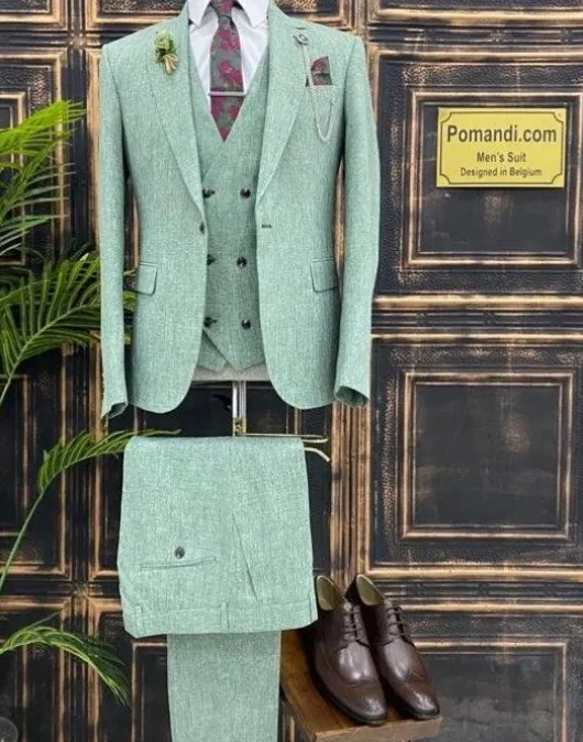 Mint groen trouwkostuum