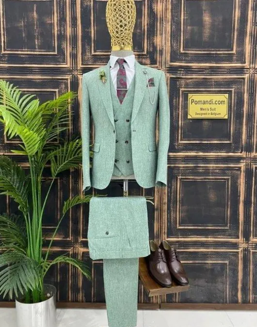 Mint groen trouwkostuum