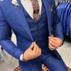 Royal blauw geruit pak