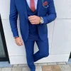 Royal blauw trouwpak