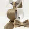 ST10 Beige Stropdas/vlinderdas