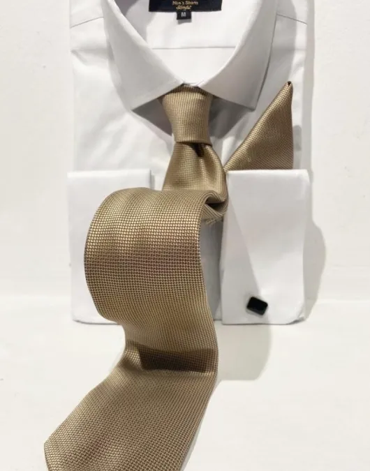 ST10 Beige Stropdas/vlinderdas