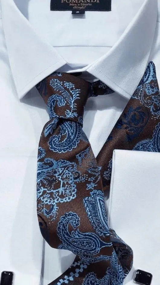 ST37 Blauw bruine stropdas
