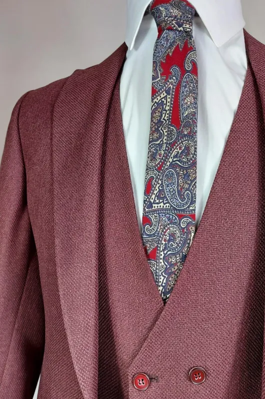 ST49 Stropdas met rood blauw patroon