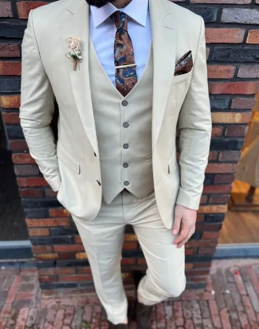Stijlvol Beige Pak