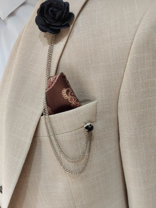 Zwart corsage bruidegom