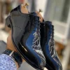 Zwart gelakte Veterschoenen