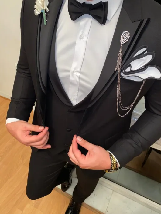 Zwarte tuxedo elegance model